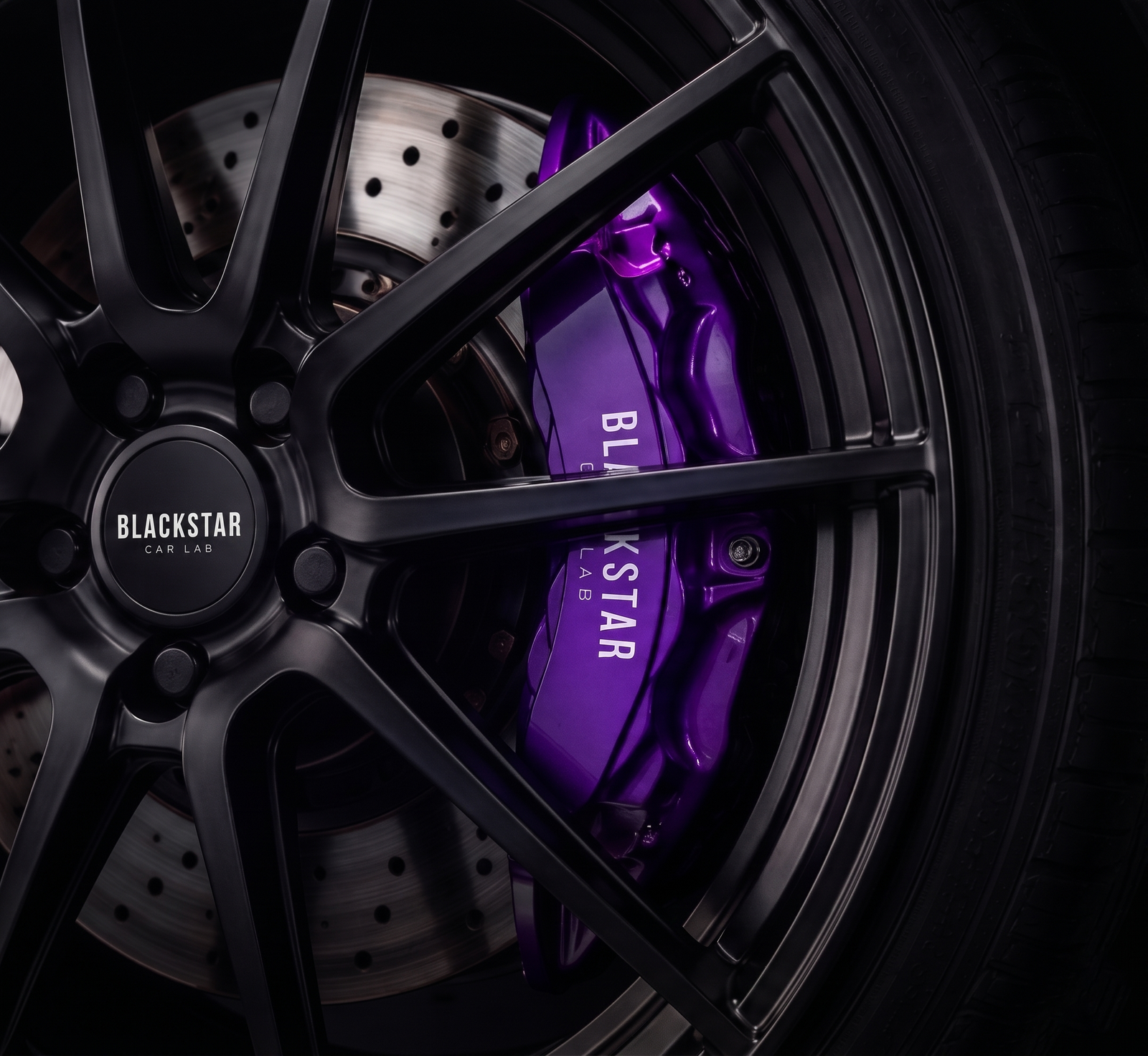 Custom painted brake caliper